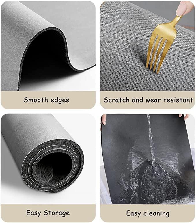 Drying mat for Kitchen, Water Absorbent Mat (PACK OF 2)